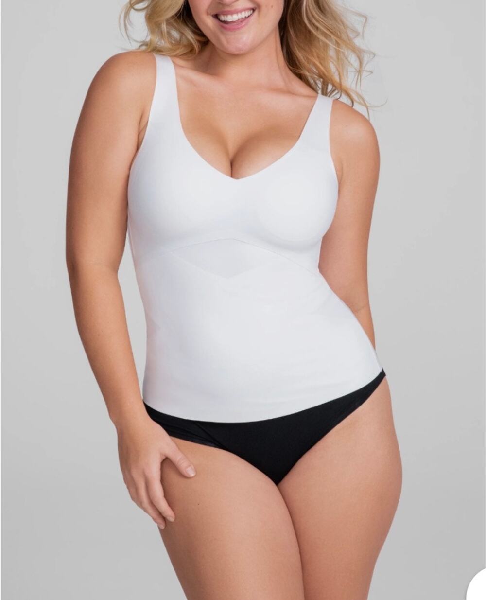 Honeylove Womens XL White Liftwear Tank Shapewear Smoothing NEW